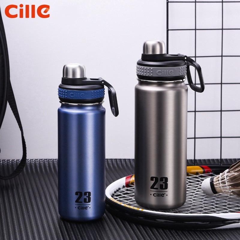 Bình nước mang đi du lịch 680ml lõi thép không gỉ 304 kiểu thể thao