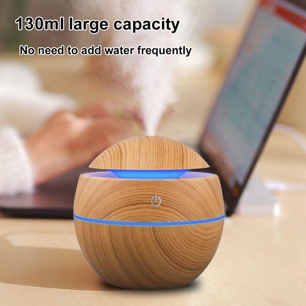 Máy Phun Sương Tạo Độ Ẩm Không Khí Siêu Âm AUGUSTINE 130ml Có Đèn Ban Đêm Cho Phòng Ngủ / Văn Phòng / Xe Hơi