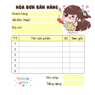 [MUA 10 TẶNG 1]  HOÁ ĐƠN MINI 1 LIÊN DỄ THƯƠNG MẪU MỚI (HOT)