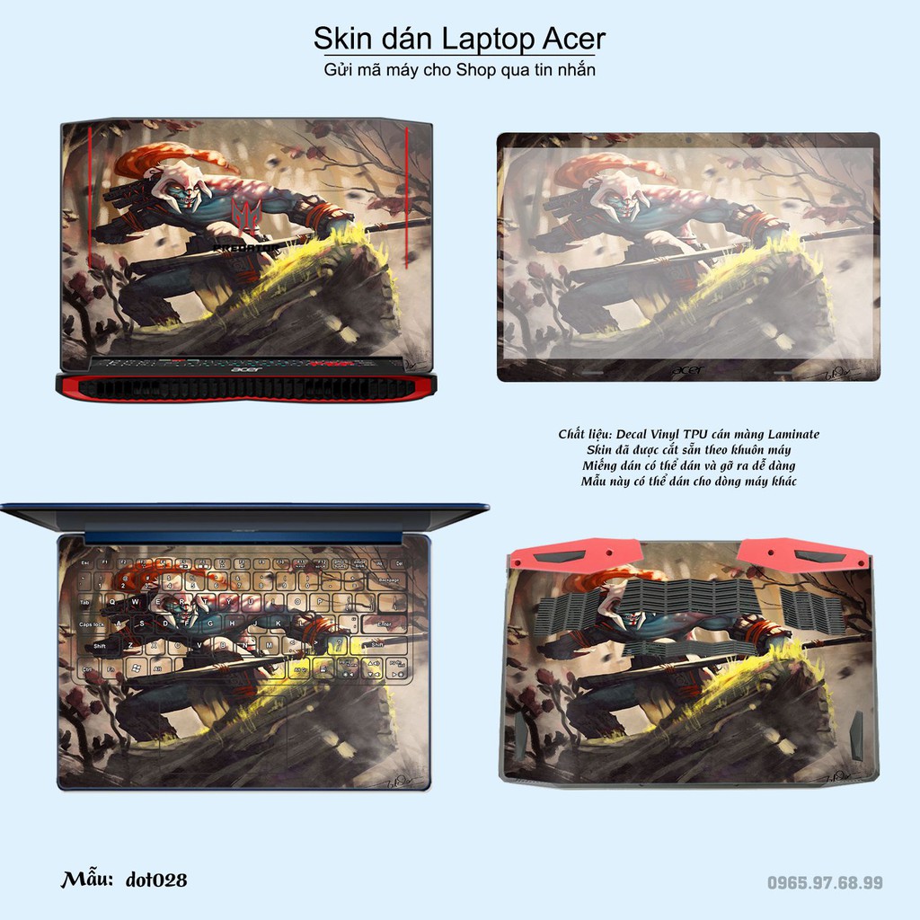 Skin dán Laptop Acer in hình Dota 2 _nhiều mẫu 5 (inbox mã máy cho Shop)