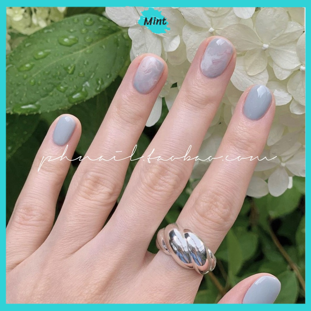 Nail Box Móng Úp Thiết Kế Vân Đá Phối Màu Pastel NB73 Nailbox Thủ Công Nhẹ Nhàng Phong Cách Hàn Quốc