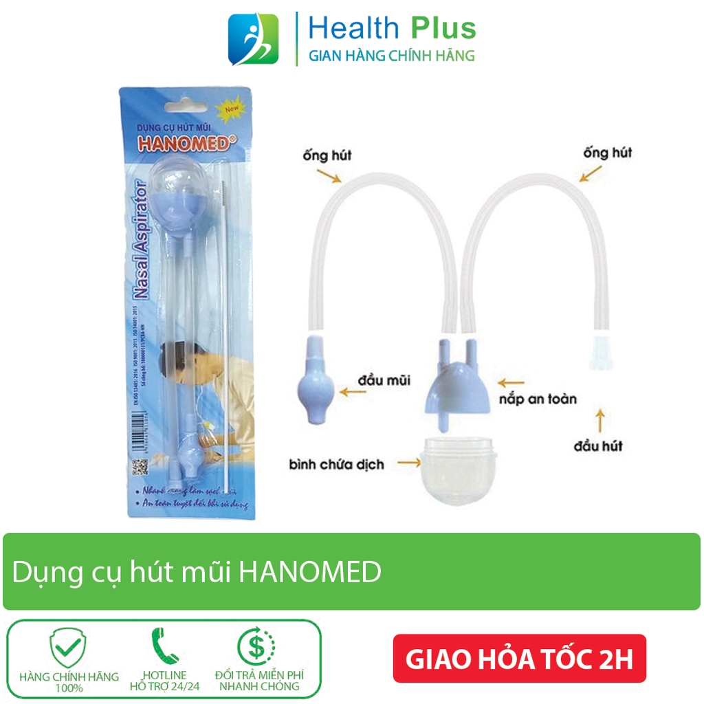 Dụng cụ hút mũi cho bé sơ sinh HANOMED làm sạch mũi, vệ sinh cho bé an toàn