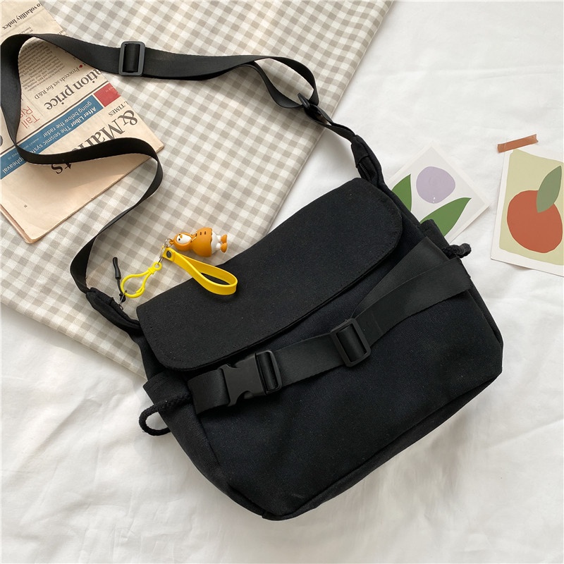 Túi Đeo Chéo Canvas Phong Cách Retro Thời Trang Cho Nam Nữ