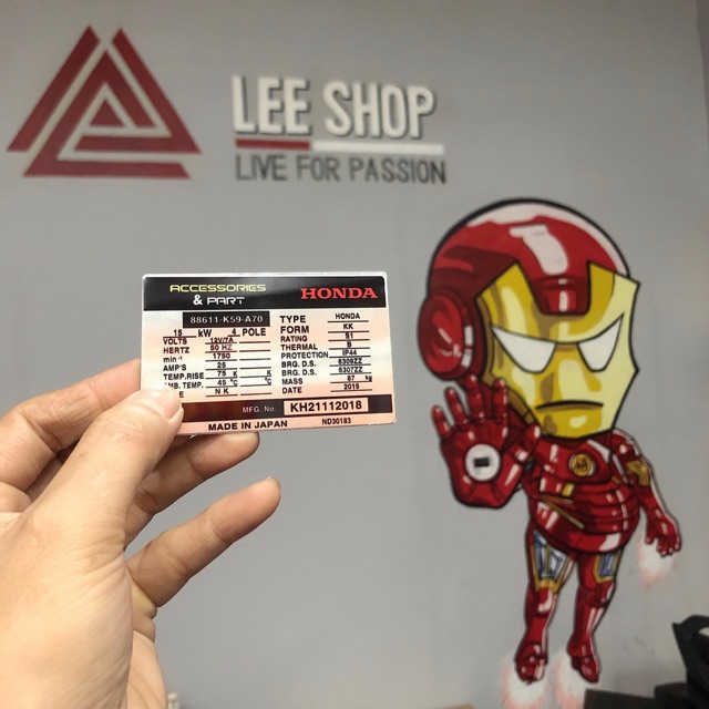 Tem dán dè AB không rỉ. chất liệu nhôm nhật