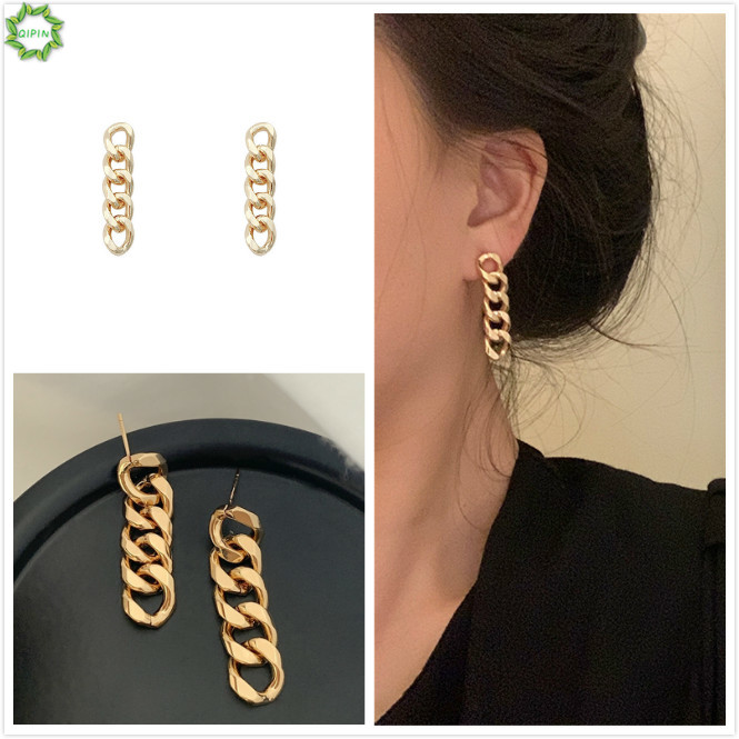 Bông Tai Dáng Dài Thiết Kế Đơn Giản Phong Cách Hàn Quốc