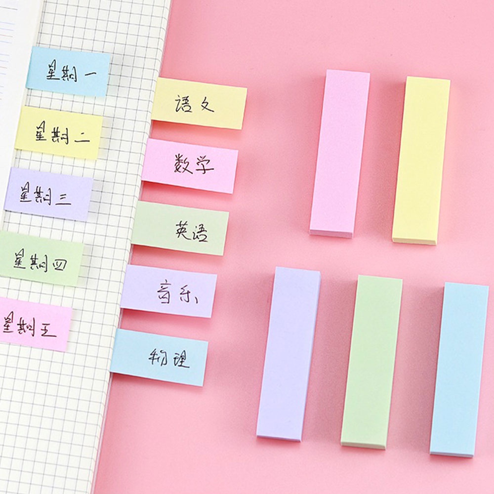 100Sheets Morandi Ghi chú dính Miếng đệm Bài đăng Văn phòng phẩm Giấy dán đã đăng Nó Ghi nhớ Máy tính xách tay Máy tính xách tay Máy tính xách tay Phụ kiện văn phòng trường học
