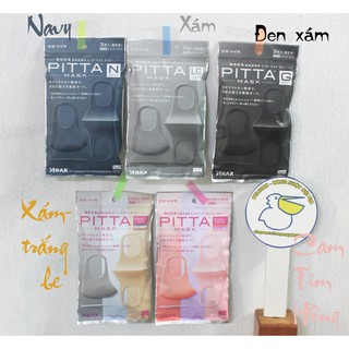 [ MẪU MỚI 2021] KHẨU TRANG PITTA KHÁNG KHUẨ, CHỐNG TIA UV - BỊCH 3 CÁI