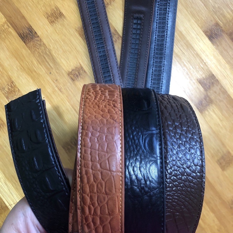 Dây thắt lưng rời da bò thật có khấc bên trong