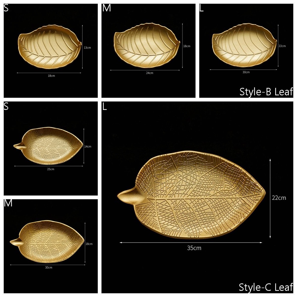 Khay đựng trái cây/ trang sức hình lá/ quả dứa trang trí bàn làm việc độc đáo