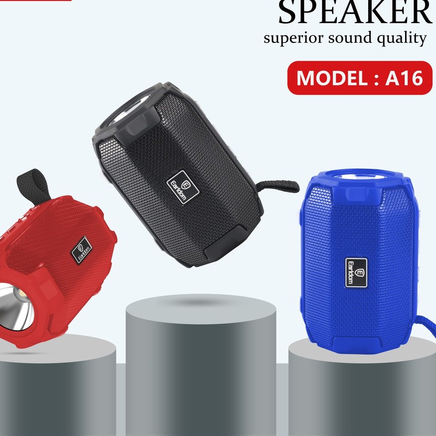 Loa Bluetooth + đèn pin 1200mAh cổng kết nối USB, đầu lọc thẻ nhớ TF và cổng sạc Micro Earldom ET-A16 - chính hãng