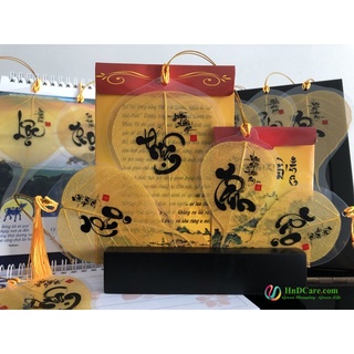 Lá Bồ Đề Vàng Kim Cao Cấp (Bồ Đề Tâm Phật, Phong Thủy, Thư Pháp)