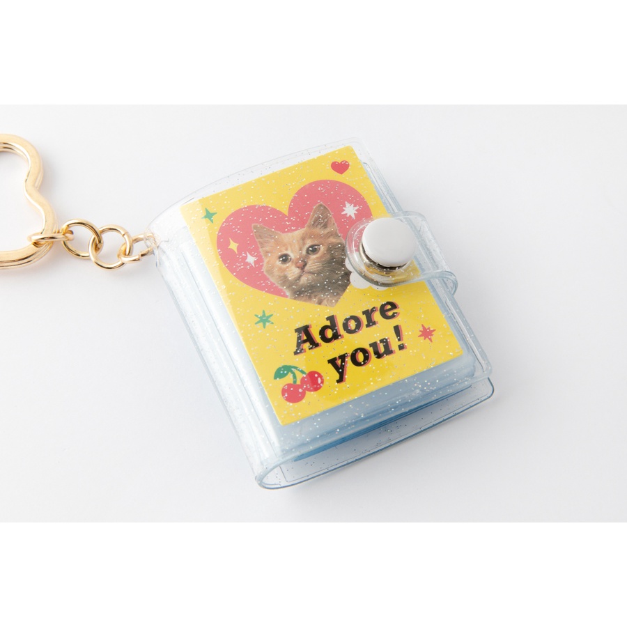 Binder Collect Book Đựng Photo Card Ảnh  ARTBOX Hàn Quốc Họa Tiết Gấu Teddy Có Móc Khóa Trái Tim 20 Sleeves