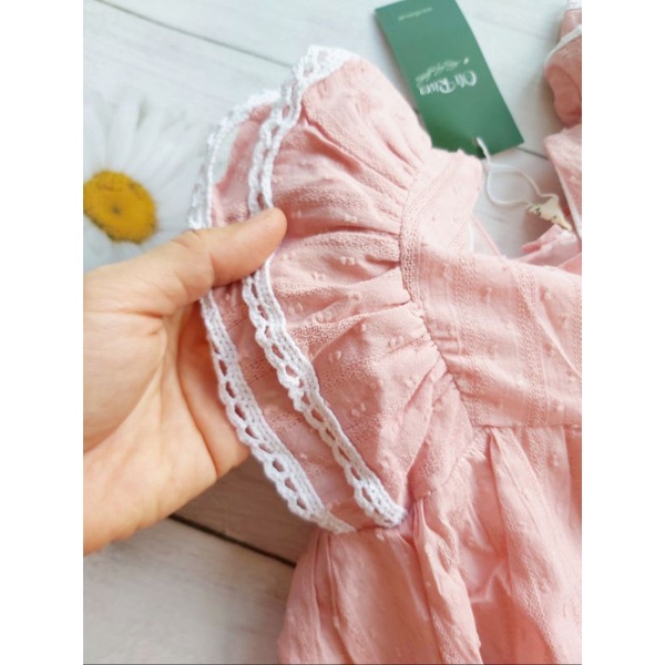 (1->10 tuổi) Váy đầm chuẩn hãng Oli river tay cánh tiên 2 lớp siêu xinh cho bé (T393)