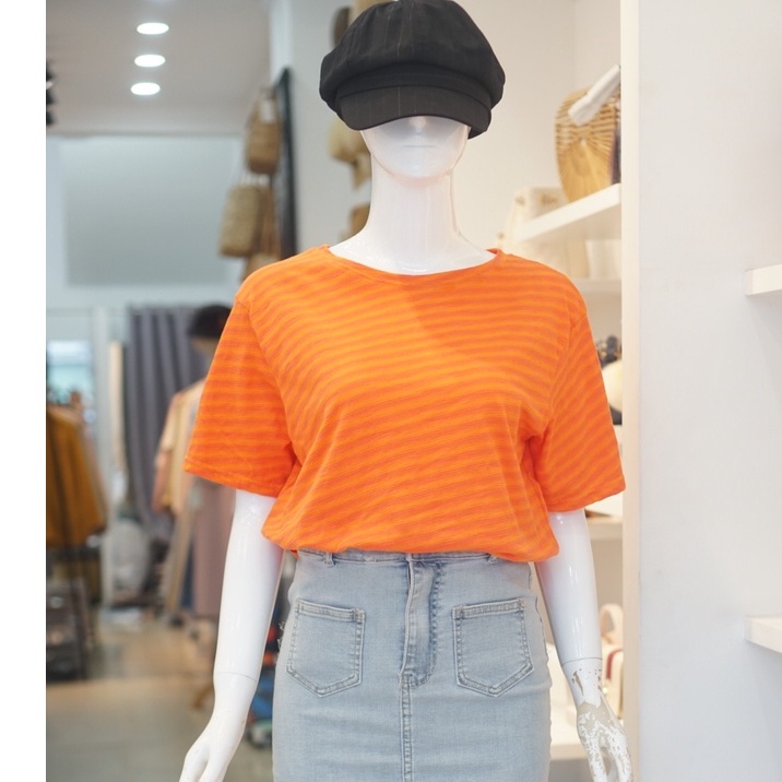 Áo thun nữ chất thun cotton sọc menina thời trang