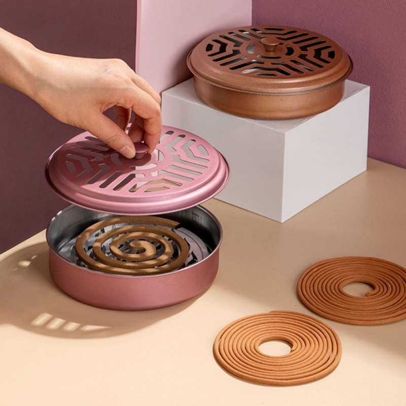 Hộp Đựng Nhang Trầm Hình Tròn Bằng Sắt Rèn Chống Gió Chống Gió Chống Lửa Cho Hộ Gia Đình Ngoài Trời Cr