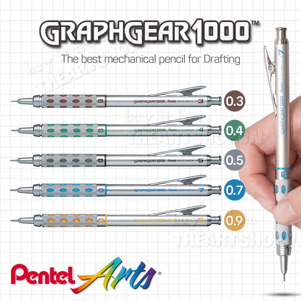 Chì Bấm Cơ Khí Pentel Graphgear 1000