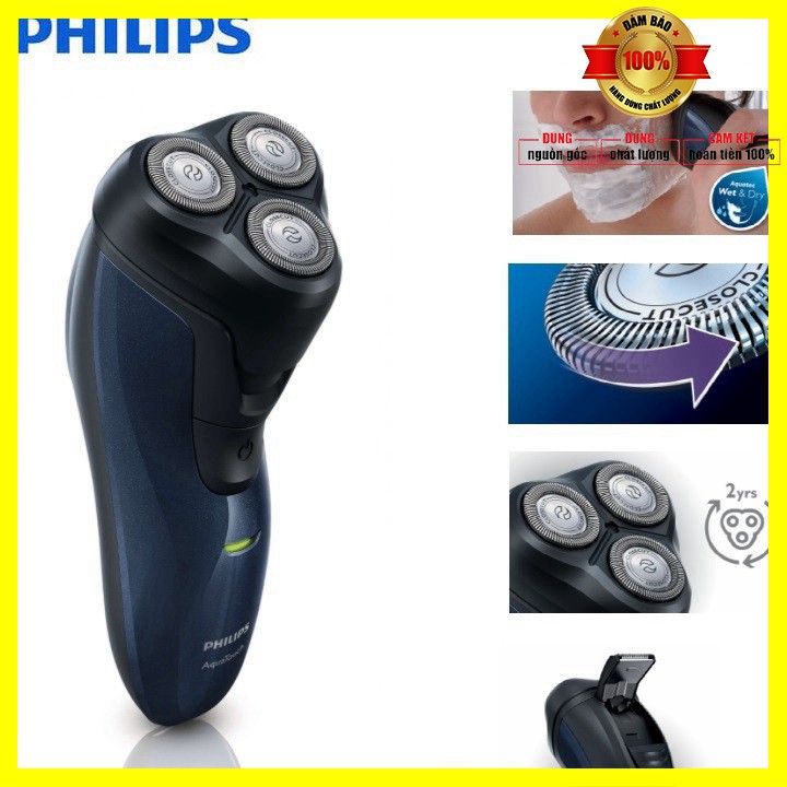 [ Bảo Hành 24 tháng] Máy cạo râu thương hiệu cao cấp Philips AT620 công suất 2W chống thấm nước