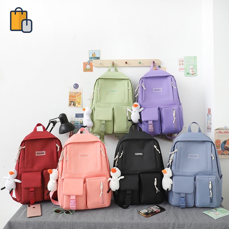 Ba Lô canvas Sức Chứa Lớn Phong Cách Nhật Bản Cho Nữ