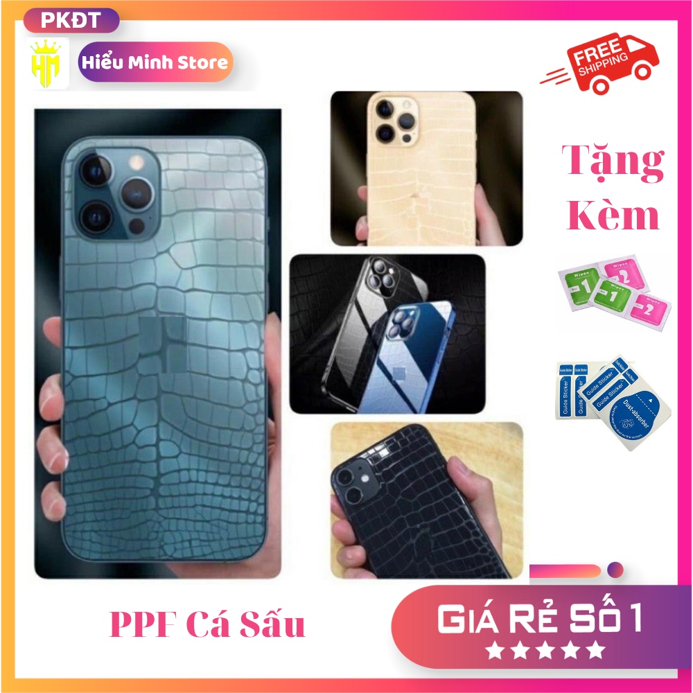 Miếng dán PPF vân Cá Sấu mặt sau cho điện thoại iphone - Vuaphuken