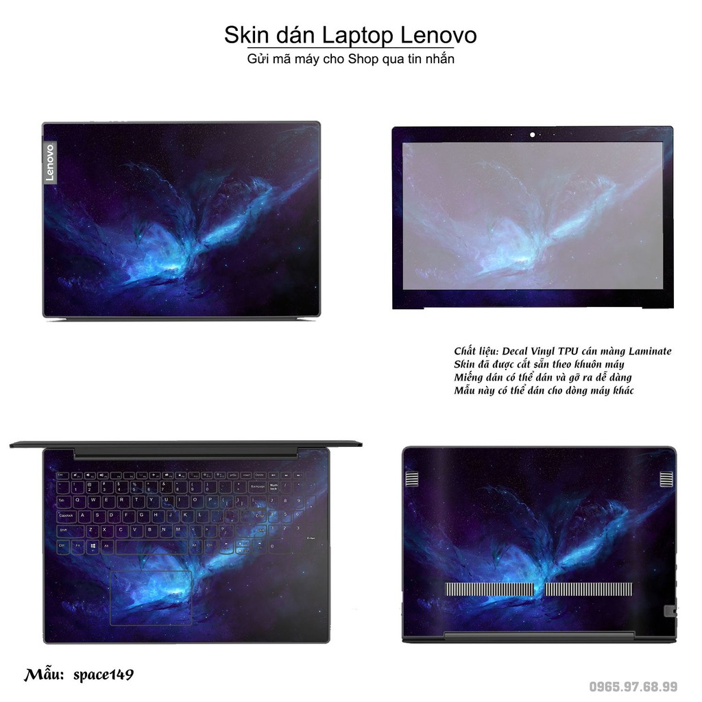 Skin dán Laptop Lenovo in hình không gian _nhiều mẫu 25 (inbox mã máy cho Shop)