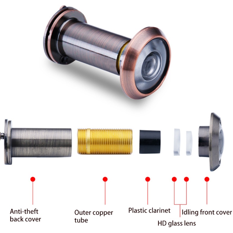 Mắt thần ẩn gắn cửa ra vào quan sát bên ngoài tăng cường bảo mật có miếng che bảo vệ riêng tư chuyên dụng