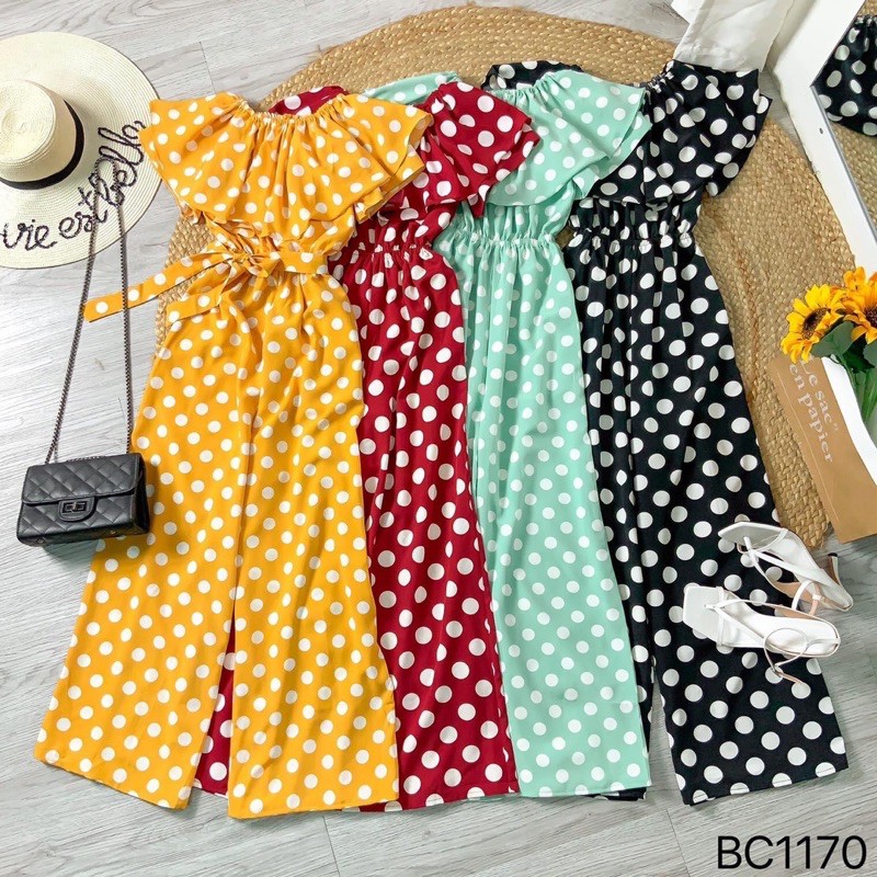 Jumpsuit chấm bi