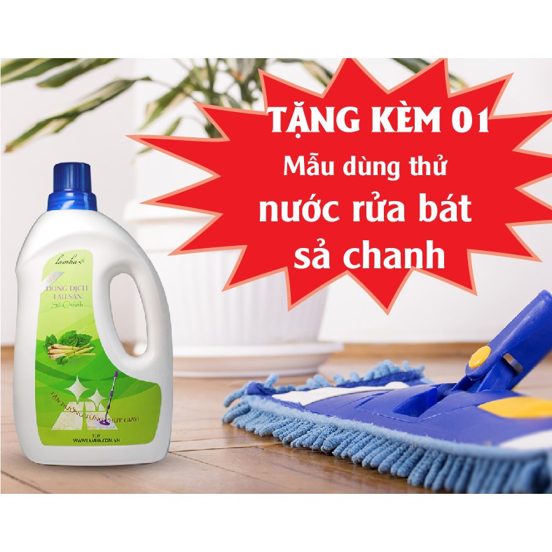 Nước lau sàn sả chanh, quế Lam Hà 1 lít