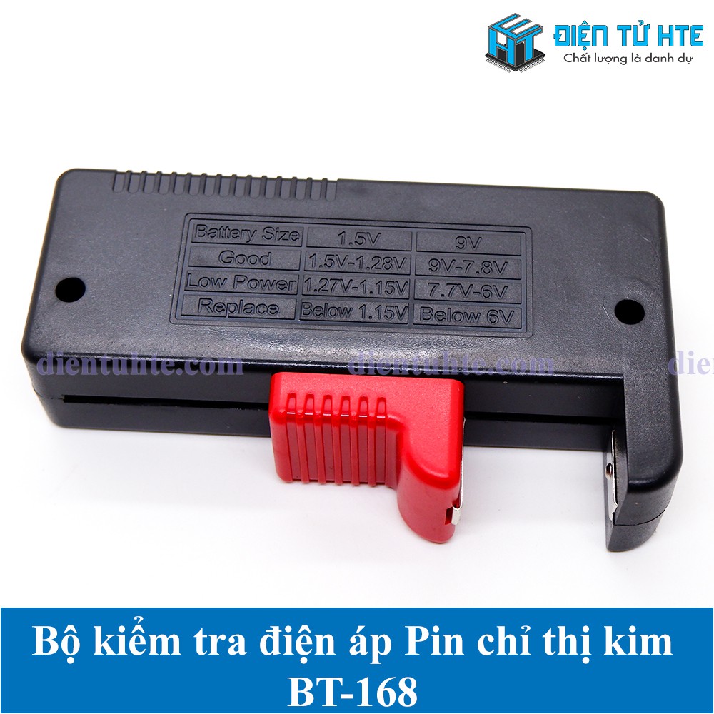 Bộ kiểm tra điện áp Pin BT168 BT-168 chỉ thị kim (AA / AAA / C / D / 9V / 1.5V) [HTE Quy Nhơn CN2]