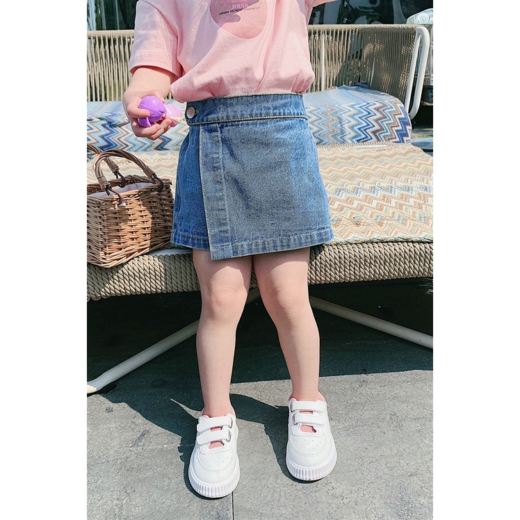 Quần Short Jeans Giả Váy Thời Trang Cho Bé Gái Hàng Quảng Châu Cao Câp