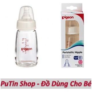 Bình sữa thủy tinh Pigeon 120ml - New