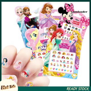 [Hàng mới về] Tờ nhãn dán móng tay họa tiết Mickey / Elsa đáng yêu cho bé
