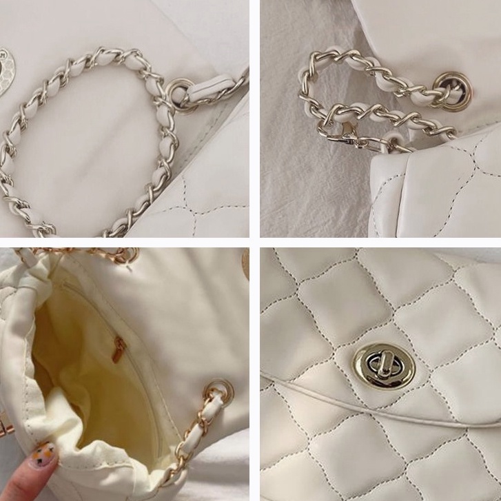 Túi đeo chéo khóa xoay thời trang ho nữ mùa hè túi kẹp nách nữ