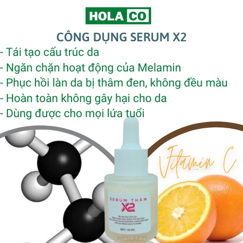 Serum thâm X2 Huyền Phi 20ml giảm thâm hiệu quả, giúp da trắng sáng tự nhiên