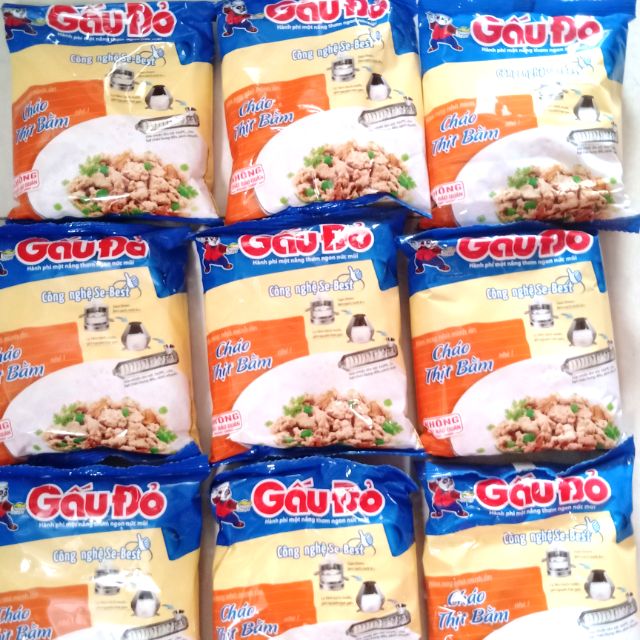 Combo 25 gói cháo Gấu đỏ.
