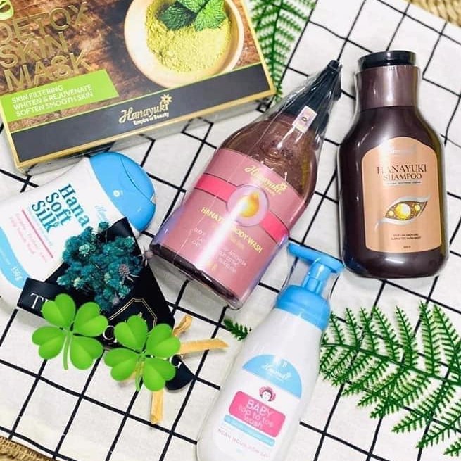 Sữa Tắm Hanayuki Body Wash - Dung Dịch Vệ Sinh Hanayuki - Hana Soft Silk - Dầu Gội Hanayuki Shampoo - Sữa Tắm e bé