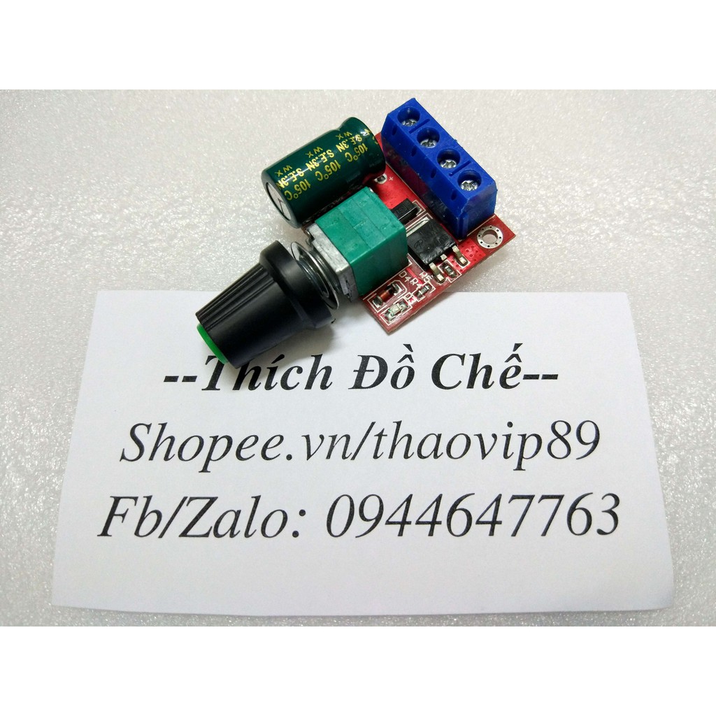 Mạch điều tốc động cơ mini 4.5V-35V 5A/90W 20khz LED PWM DC-DC