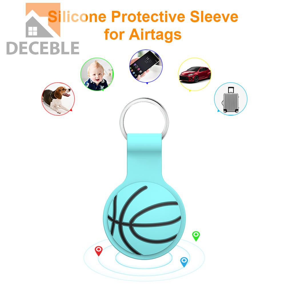 Vỏ Bảo Vệ Hộp Sạc Tai Nghe Airtag Bằng Silicon Họa Tiết Bóng Rổ Kèm Móc Khóa Tiện Dụng | BigBuy360 - bigbuy360.vn
