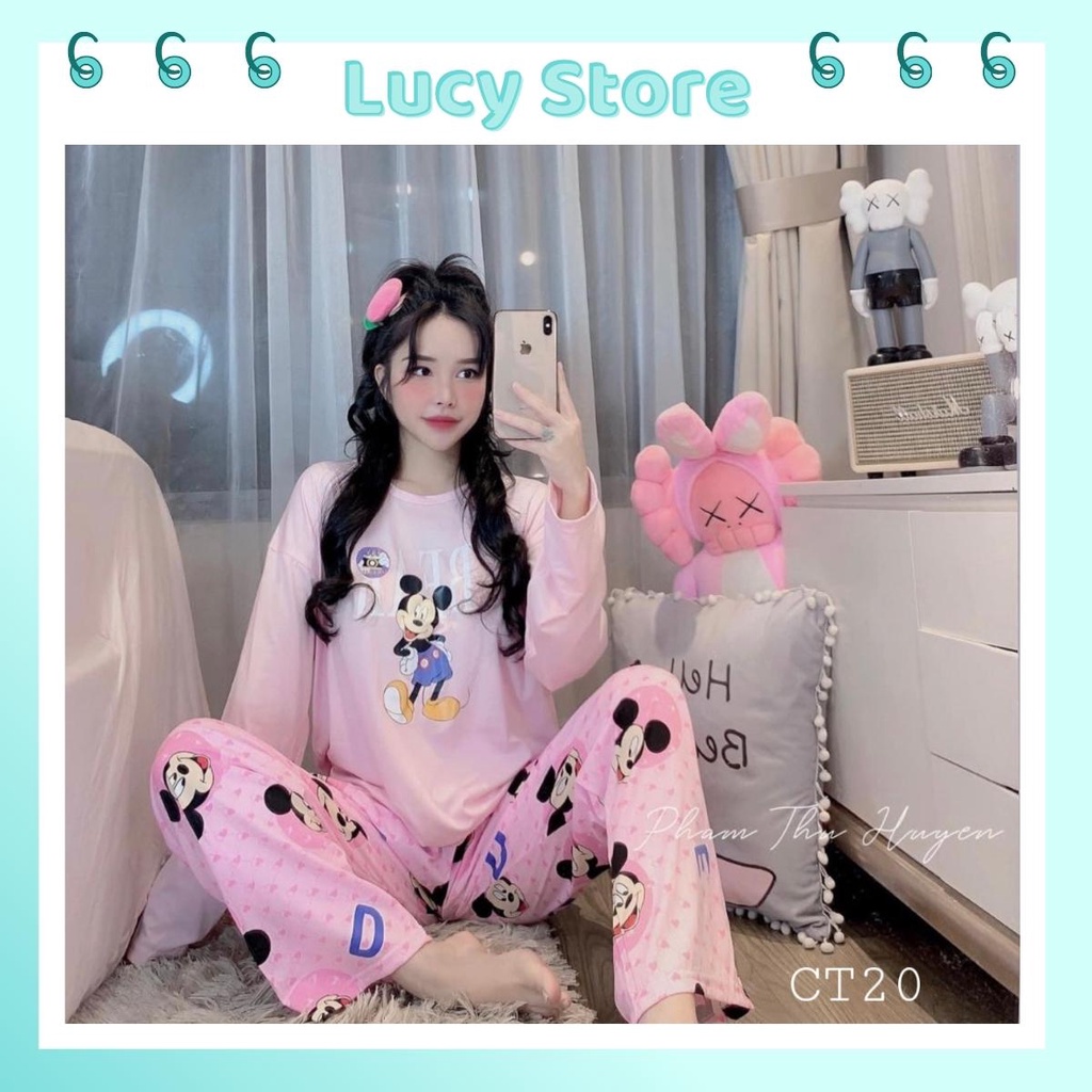 Đồ ngủ pijama quần áo ngủ mặc nhà dài tay cotton sữa mát cao cấp Lucy Store