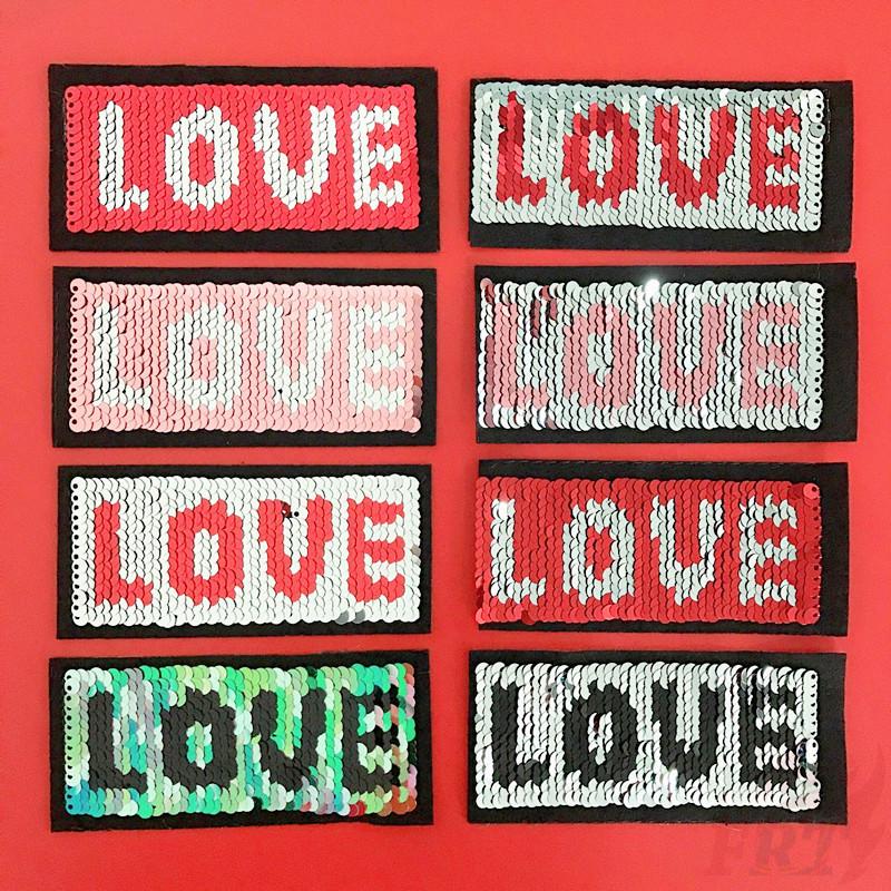 Sticker ủi thêu hình trái tim