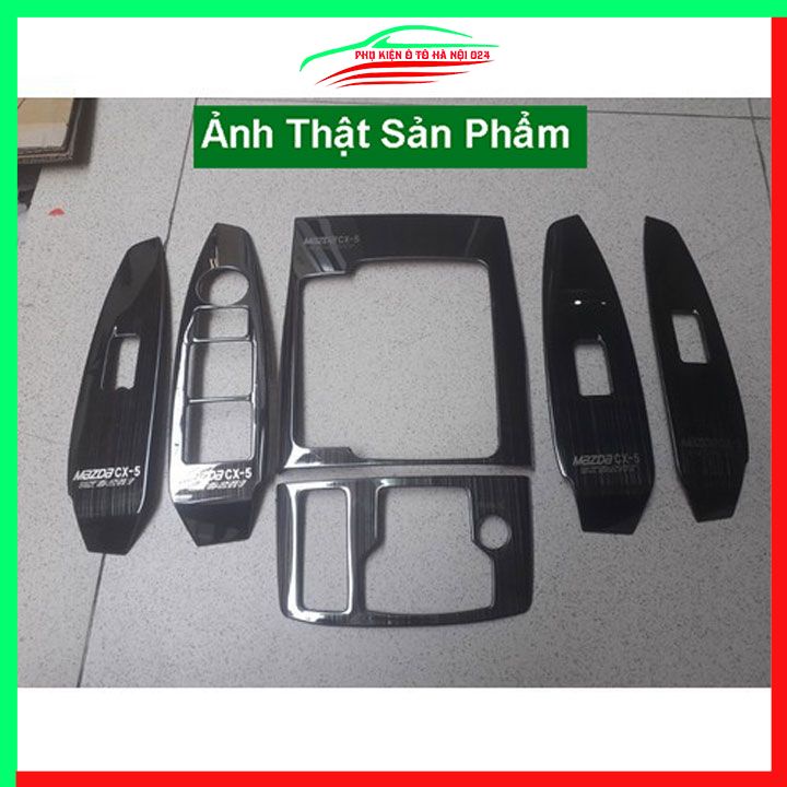 Ốp nội thất cho xe ô tô Mazda CX5 2018-2023 Số Tự Động vân Titan bảo vệ chống trầy xước và làm đẹp xe
