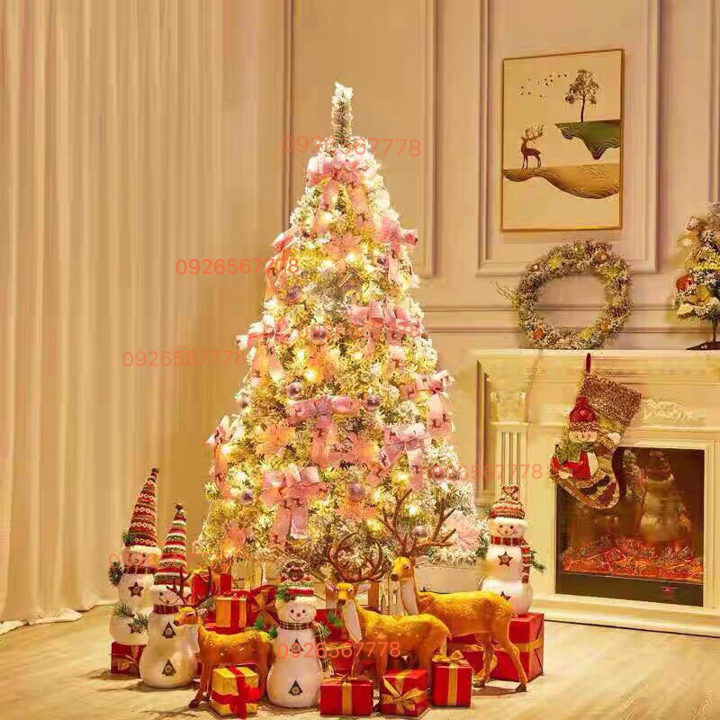 Ruy băng lưới kim tuyến trang trí cây thông noel, cây tùng noel