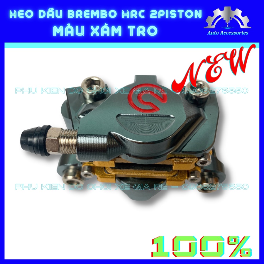 NEW 100% - ĐỘC LẠ - Heo Dầu Brcmbe HRC 2piston Đối Xứng, gắn được Cả Trước &amp; Sau Thông Dụng cho Tất Cả các dòng xe