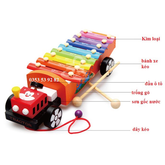 Đàn xylophone 8 âm (mẫu ô tô)
