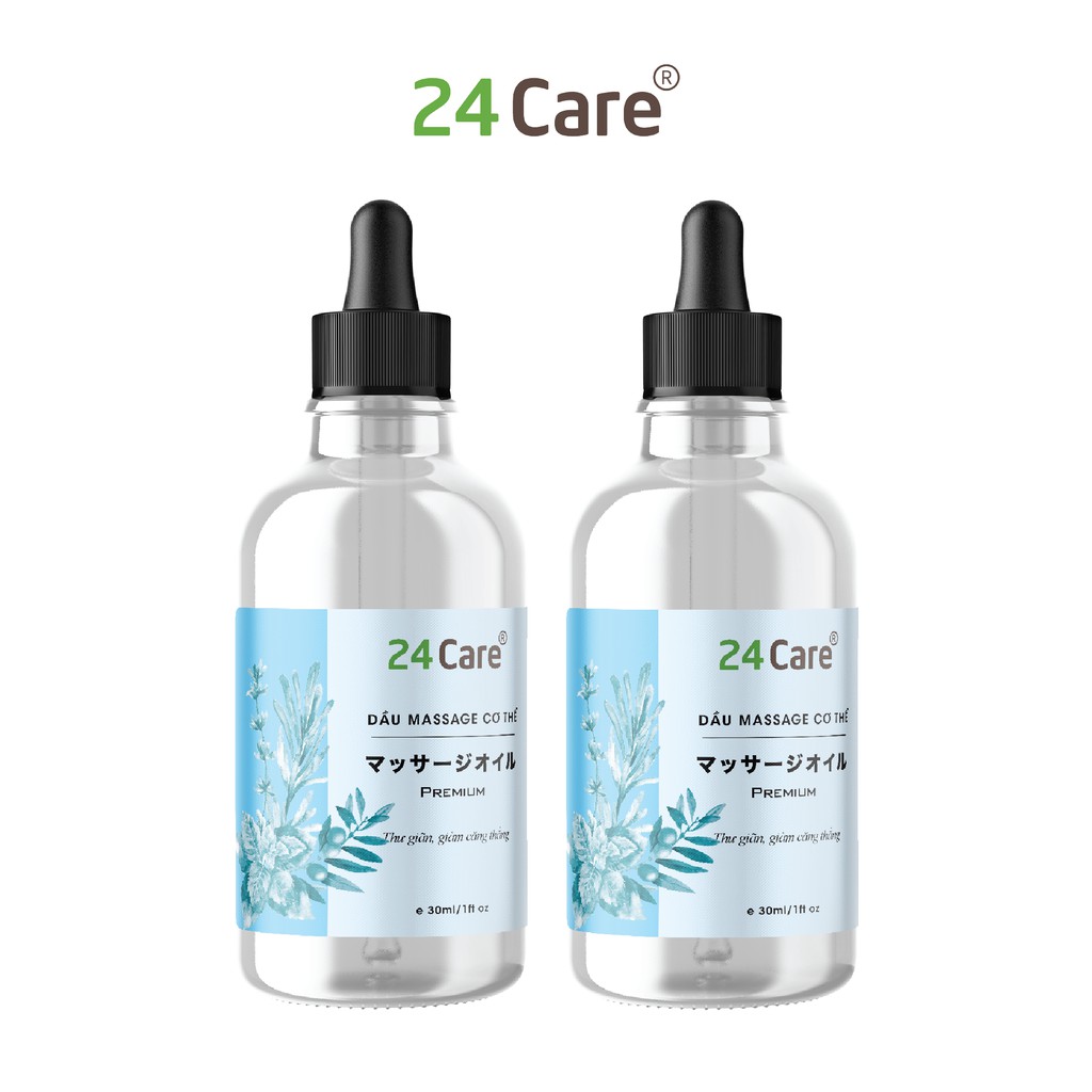 Combo 2 chai tinh dầu 24Care massage thư giản, giảm căng thẳng - (30ml/chai)