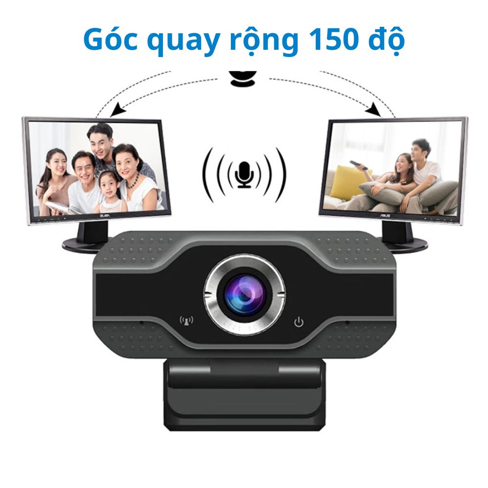 Webcam máy tính J2 Pro có mic full hd 1080p full box siêu nét dùng cho pc laptop - bảo hành 12 tháng