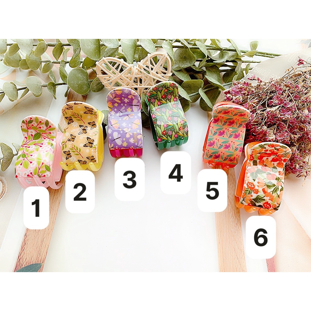 Kẹp Càng Cua Full Nhựa Hoạ Tiết Đáng Yêu