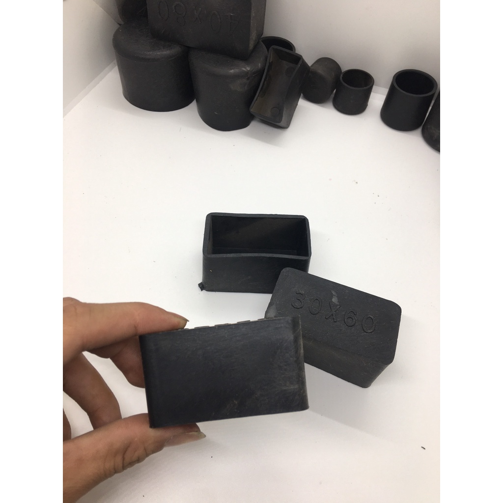 Combo 10 Chụp bịt cao su ngoài sắt hộp 30x60 Kimkhihocngan nút bịt đầu sắt hộp