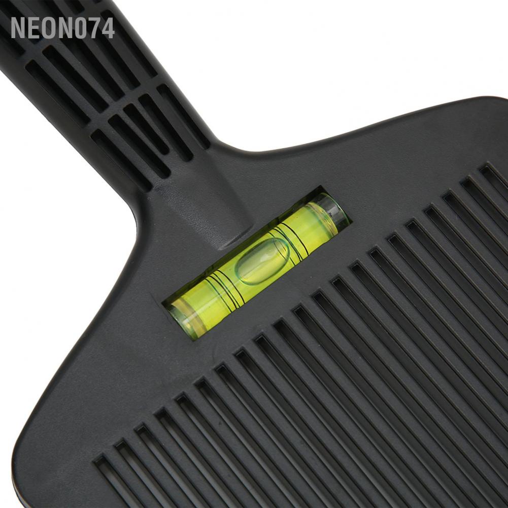 Neon074 Neon074 Nam Flat Top Hướng dẫn Lược Làm mịn Răng Cắt tóc Dụng cụ tạo kiểu cho Hair Salon Đen