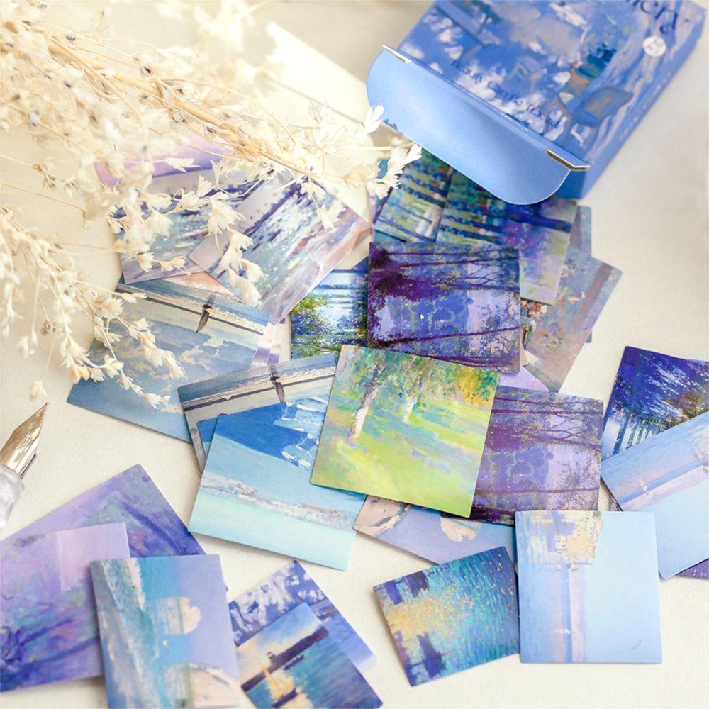 Set 300 Miếng Dán Trang Trí Điện Thoại / Nhật Ký Hình Phong Cảnh Dễ Thương