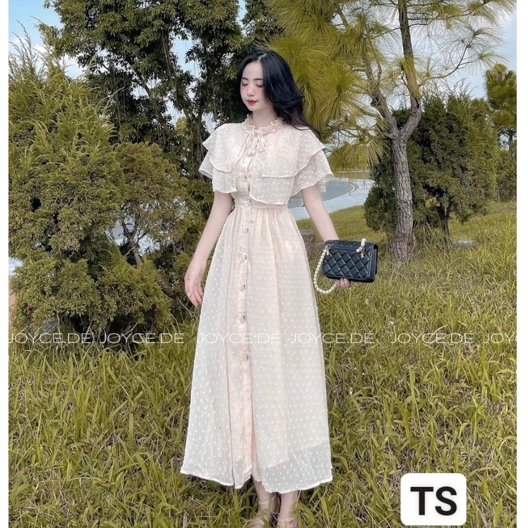 Váy thiết kế tiểu thư,váy công chúa đính cúc xinh xắn | BigBuy360 - bigbuy360.vn